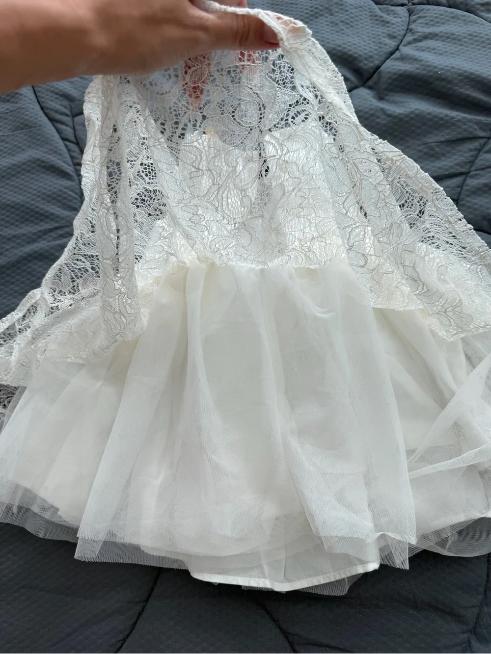 ORCHESTRA Baby girl 12M/74 cm Ivory Lace Tulle Formal Dress - like new!